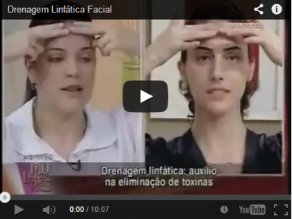 Vídeo ensinando a fazer drenagem linfática facial caseira
