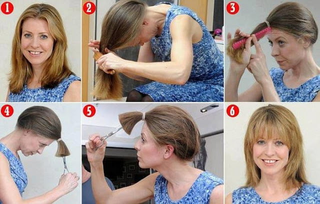Como cortar o cabelo sozinha passo a passo: