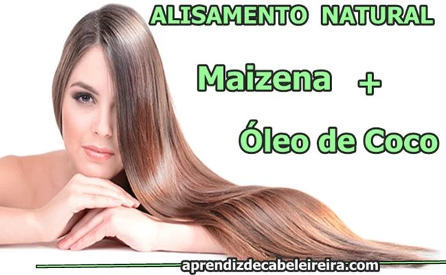 Alisamento Natural com Maizena e Óleo de Coco
