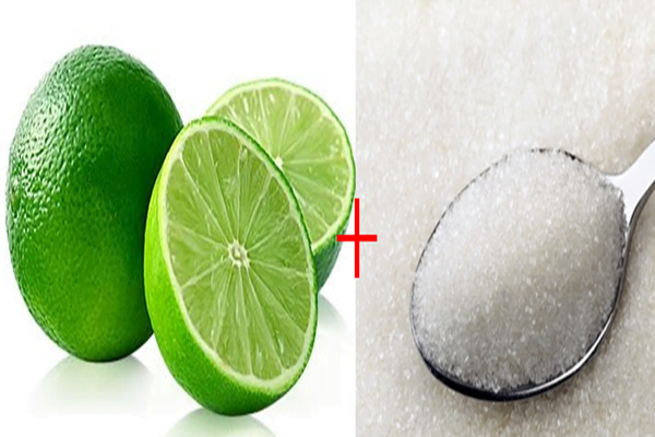 Limão e Açúcar Esfoliar o Rosto
