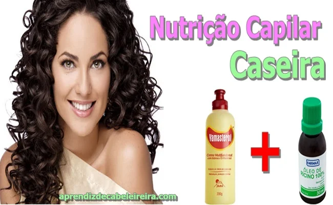 NUTRIÇÃO PARA CABELOS CACHEADOS com ÓLEO DE RÍCINO e YAMASTEROL