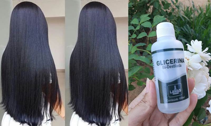 glicerina no cabelo