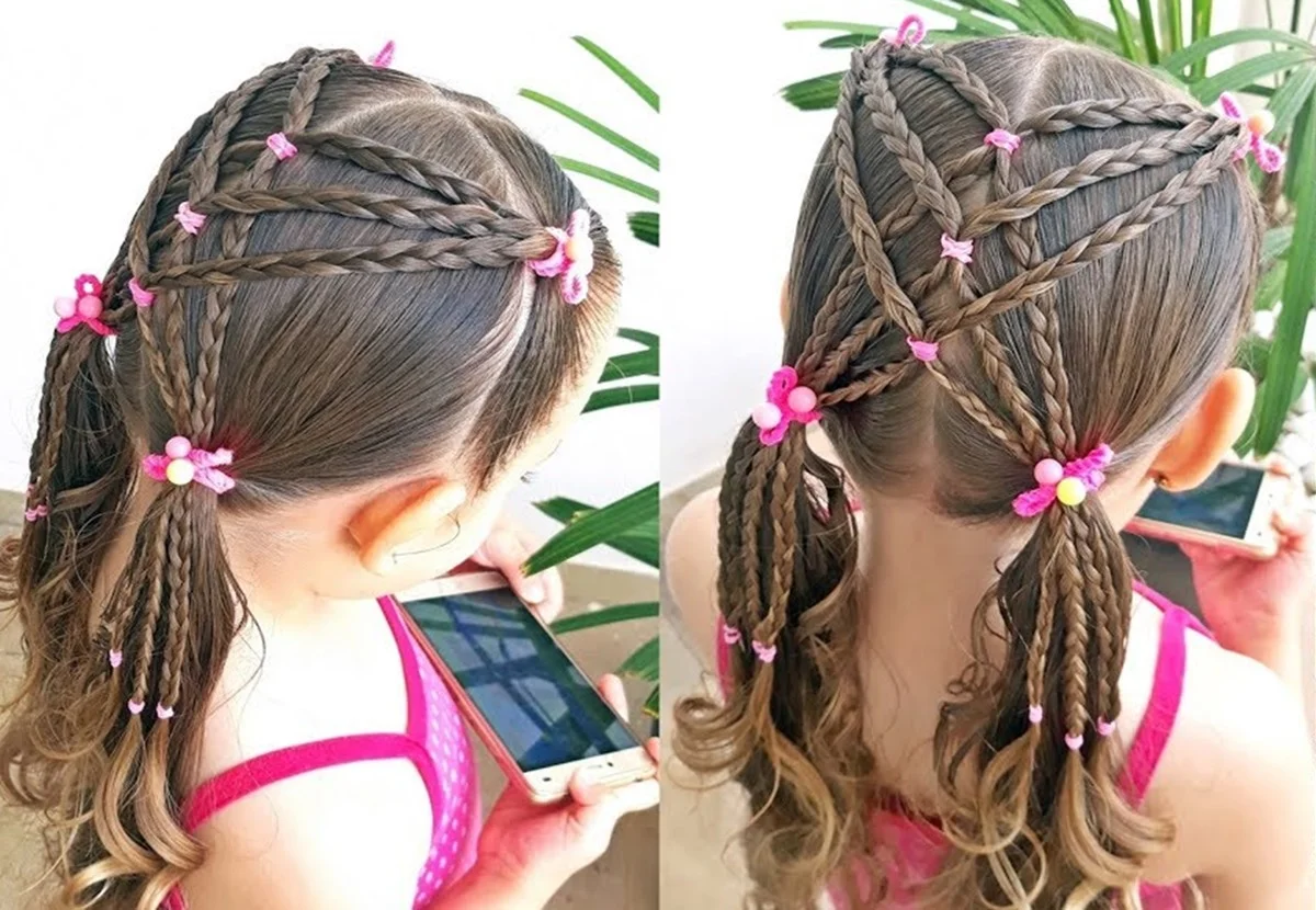 LINDO PENTEADO INFANTIL COM ELÁSTICO / penteado fácil e simples com laço  único 