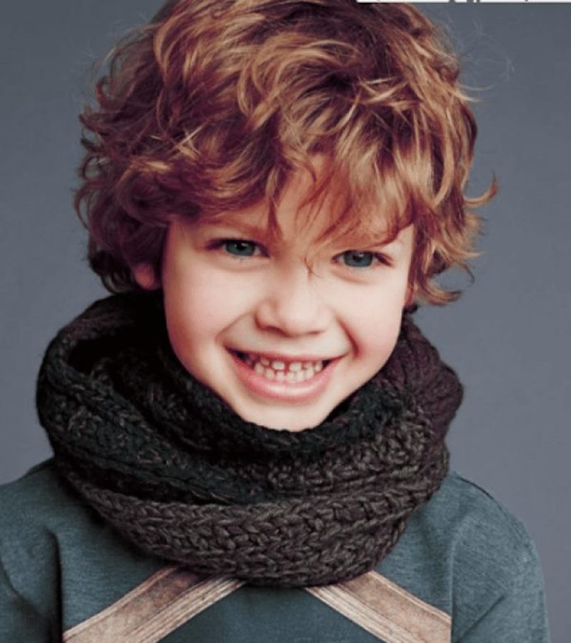 Corte de cabelo masculino infantil para cabelos ondulados 5