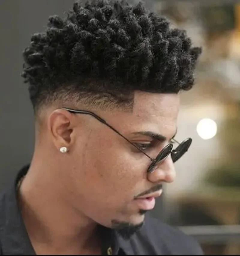 low fade em cabelo afro